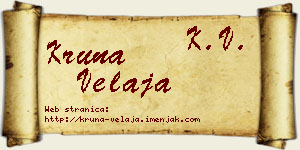 Kruna Velaja vizit kartica